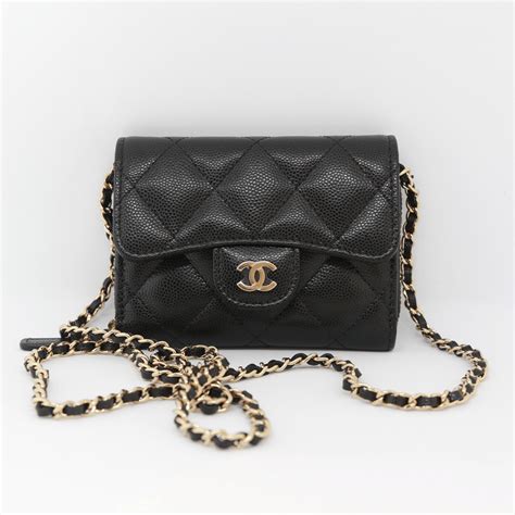 chanel mini chain wallet|Chanel small wallet on chain.